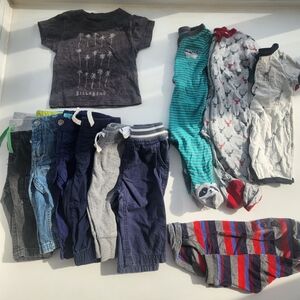 Lot Boys 6 Monts Pyjamas Pants T Shirt